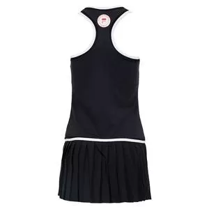 Fila Women's Brandon Maxwell Pleated Racerback Tennis Dress Black And Sugar Swizzle 2 Fila Women's Brandon Maxwell Pleated Racerback Tennis Dress Black And Sugar Swizzle - Image 2