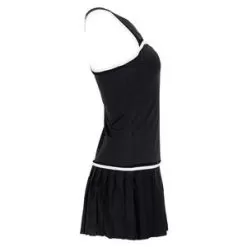 Fila Women's Brandon Maxwell Pleated Racerback Tennis Dress Black And Sugar Swizzle 6 Fila Women's Brandon Maxwell Pleated Racerback Tennis Dress Black And Sugar Swizzle -Tennis Passion TW23C959 001F221