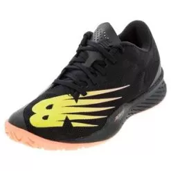 New Balance Women's 896v3 B Width Tennis Shoes Black And Ginger Pink -Tennis Passion WCH896L3B S20 x