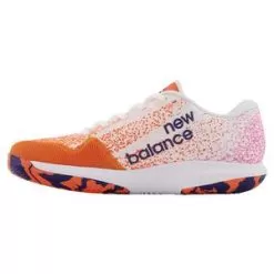 New Balance Women's FuelCell 996v4.5 B Width Tennis Shoes White And Vibrant Orange -Tennis Passion WCH996J4 2
