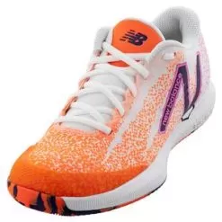 New Balance Women's FuelCell 996v4.5 B Width Tennis Shoes White And Vibrant Orange -Tennis Passion WCH996J4 x