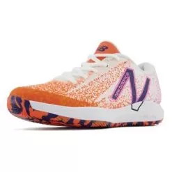 New Balance Women's FuelCell 996v4.5 B Width Tennis Shoes White And Vibrant Orange