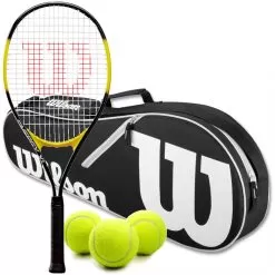 Wilson Energy XL Tennis Racquet Bundled With An Advantage II Tennis Bag And 3 Tennis Balls