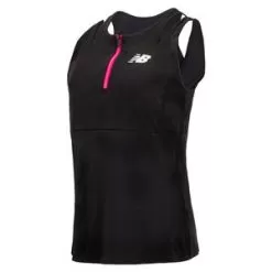 New Balance Women's Tournament Keyhole Tennis Tank Black
