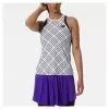 New Balance Women's Tournament Printed Tennis Tank White And Black