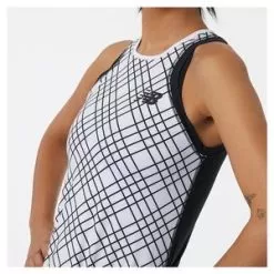 New Balance Women's Tournament Printed Tennis Tank White And Black -Tennis Passion WT13433 WKF21 6