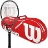 Wilson H2 Hyper Hammer Tennis Racquet Bundled W Advantage II Tennis Bag (Red/White)